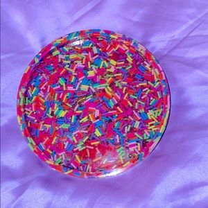 Kawaii cupcake sprinkles coaster!